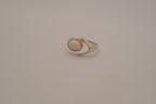Sterling silver White Opal bypass ring
