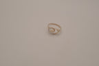 Sterling silver White Opal bypass ring