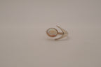 Sterling silver White Opal bypass ring