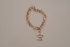 Sterling silver charm bracelet with an angel pendant