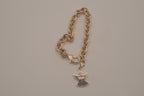 Sterling silver charm bracelet with an angel pendant