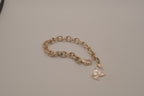 Sterling silver charm bracelet with an angel pendant