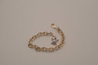 Sterling silver charm bracelet with an angel pendant