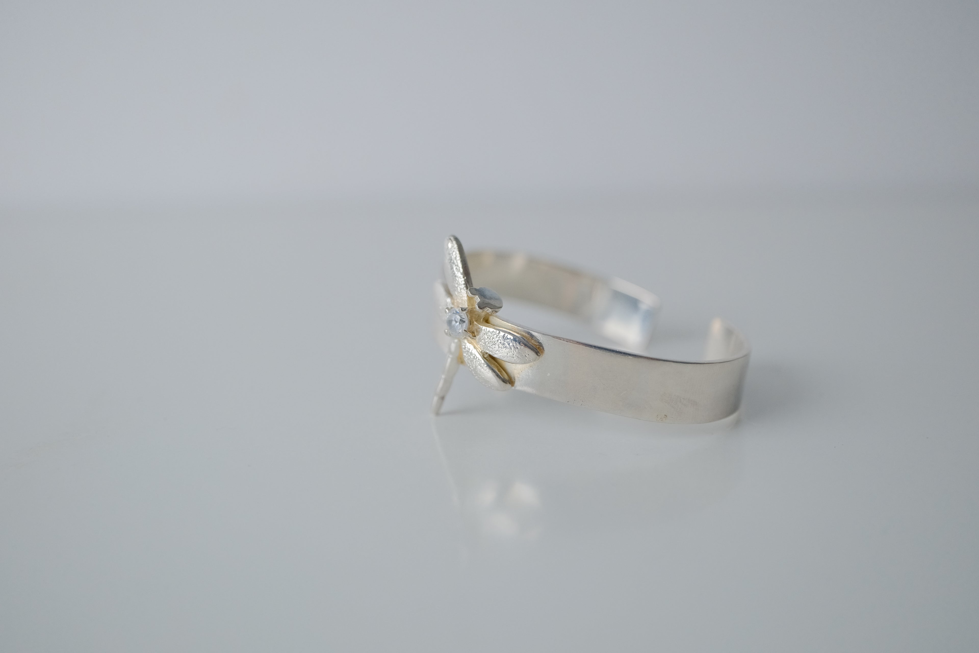 Vintage Sterling Silver Dragonfly Cuff