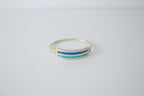 Vintage Mexico Sterling Silver Turquoise Bangle
