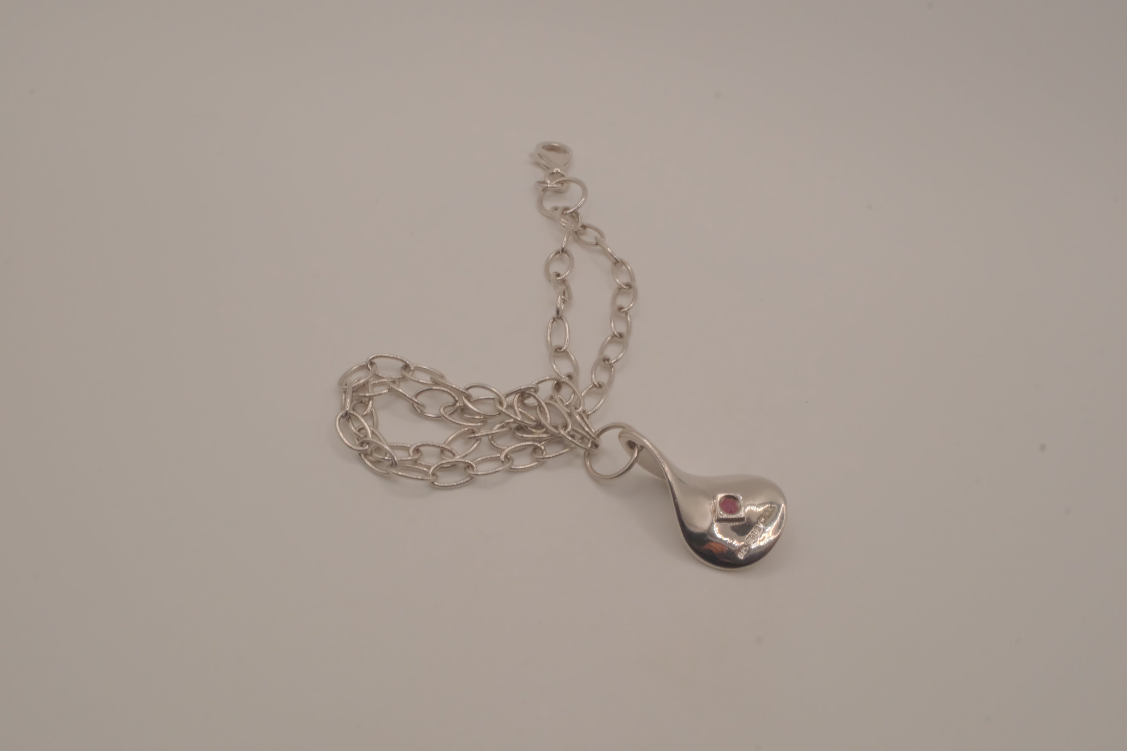 Elle sterling silver teardrop charm bracelet&nbsp;