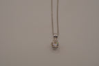 Elle Sterling silver solitaire pendant necklace