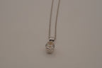 Elle Sterling silver solitaire pendant necklace