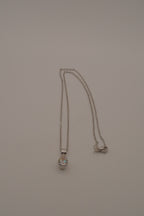 Elle Sterling silver solitaire pendant necklace