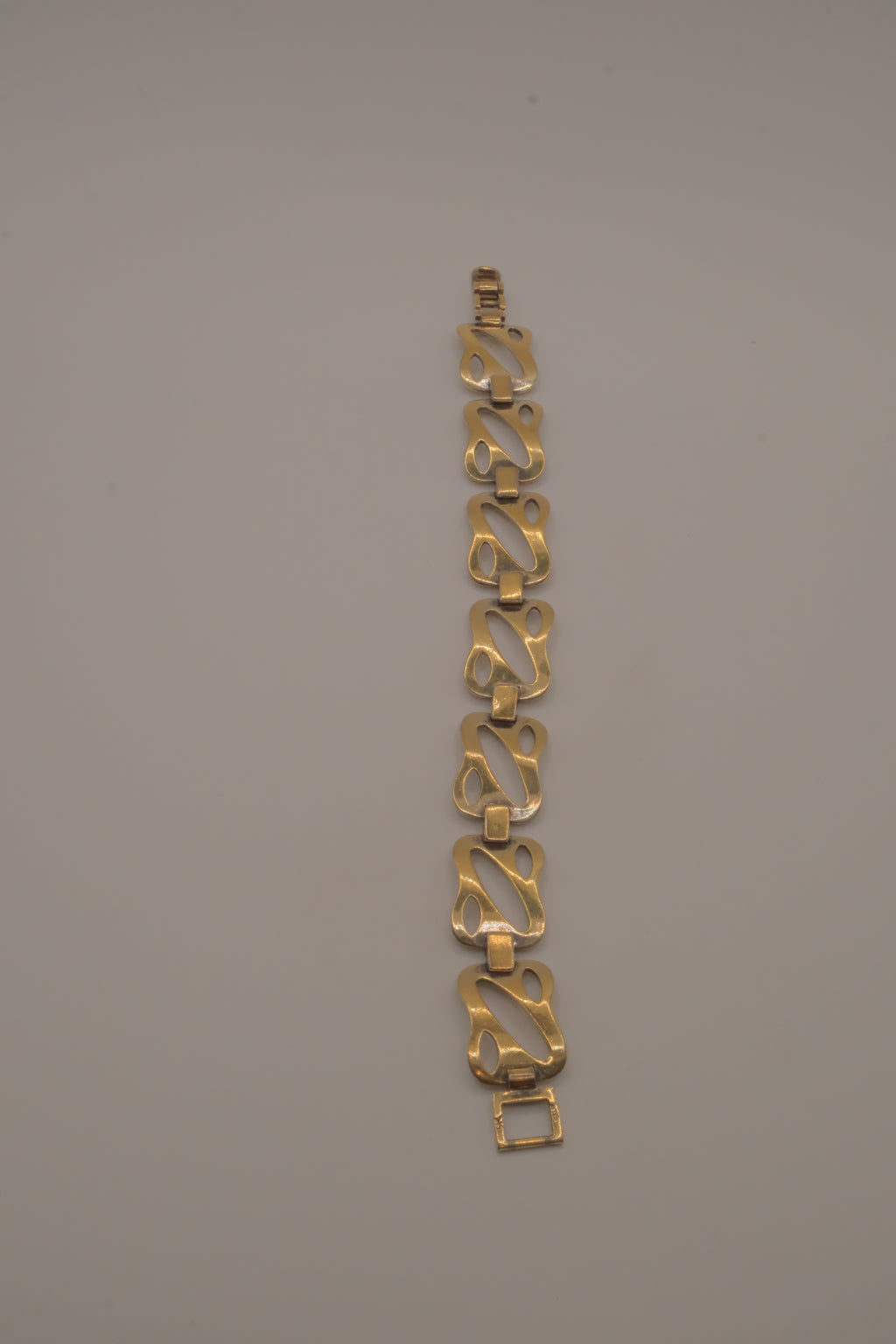 Vintage Sterling silver Art Nouveau stylized flower link bracelet