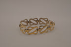 Vintage Sterling silver Art Nouveau stylized flower link bracelet
