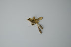 Vintage Gold Bird with Rhinestones Pendant