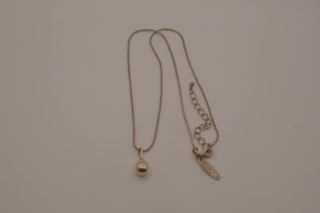 NY &amp; Co Silver tone liquid drop pendant necklace