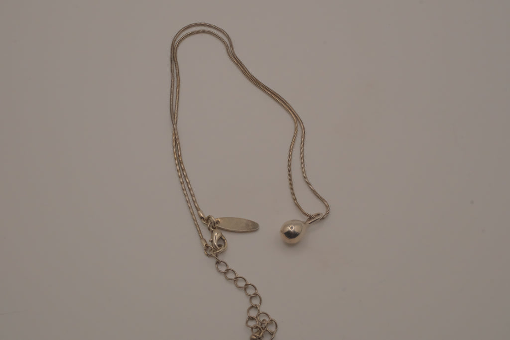 NY &amp; Co Silver tone liquid drop pendant necklace