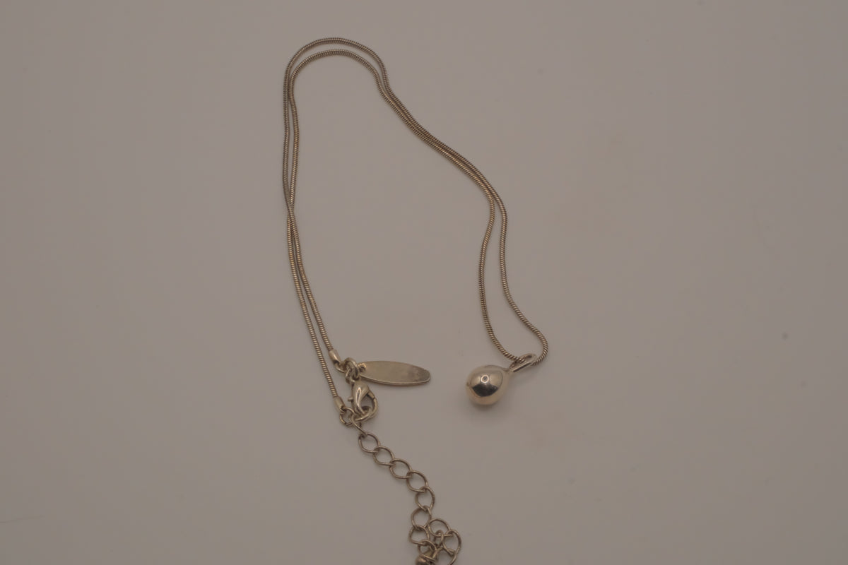 NY &amp; Co Silver tone liquid drop pendant necklace