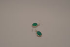 Sterling silver Green Onyx dangle earrings