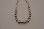 KA Sterling silver Graduated Ball Necklace&nbsp;