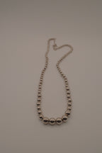 KA Sterling silver Graduated Ball Necklace&nbsp;