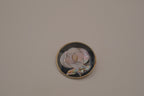 Vintage Mexican Alpaca silver Mother-of-Pearl circular brooch and Pendant