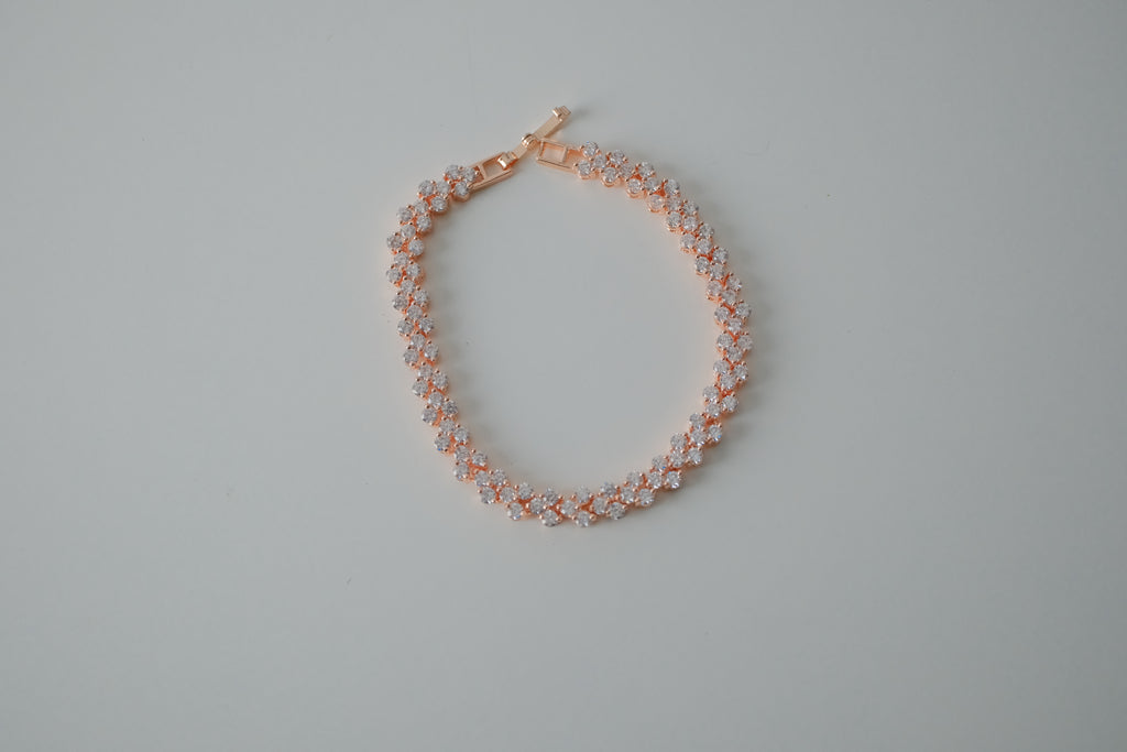 10K Gold Filled Rose Gold Tennis Bracelet