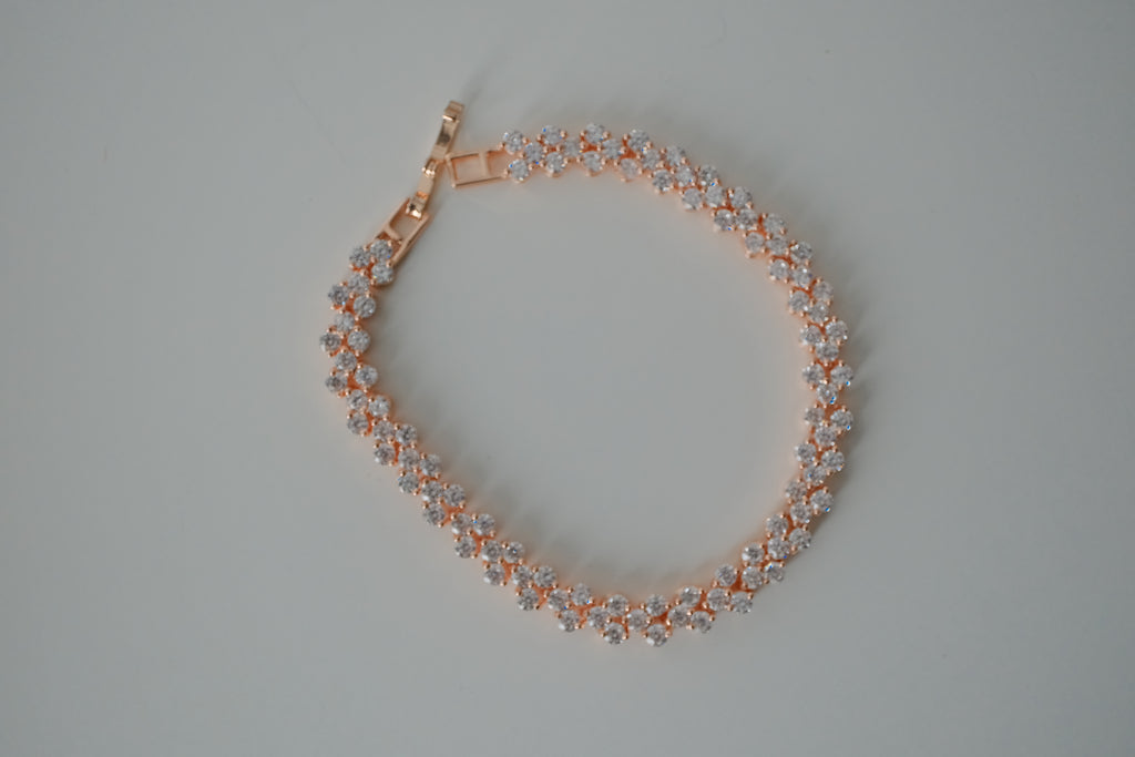10K Gold Filled Rose Gold Tennis Bracelet