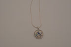 Sterling silver bear paw Abalone shell pendant Necklace&nbsp;
