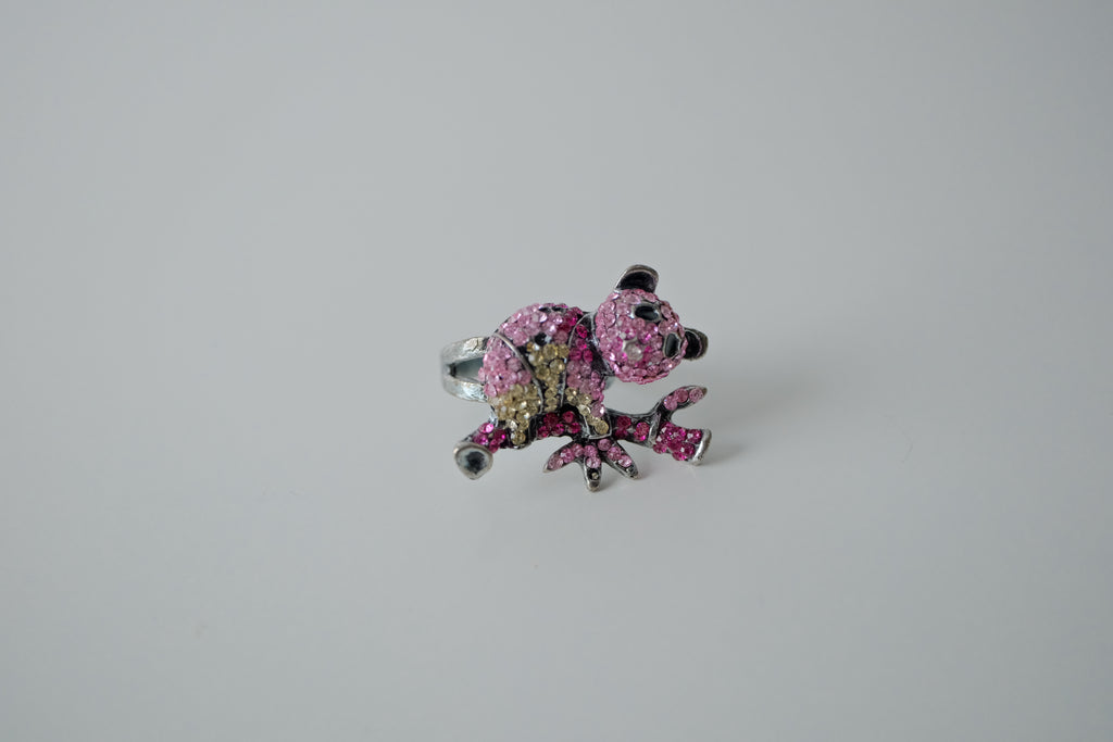 Vintage Koala Rhinestone Ring