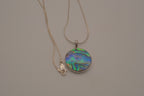 Sterling silver bear paw Abalone shell pendant Necklace&nbsp;