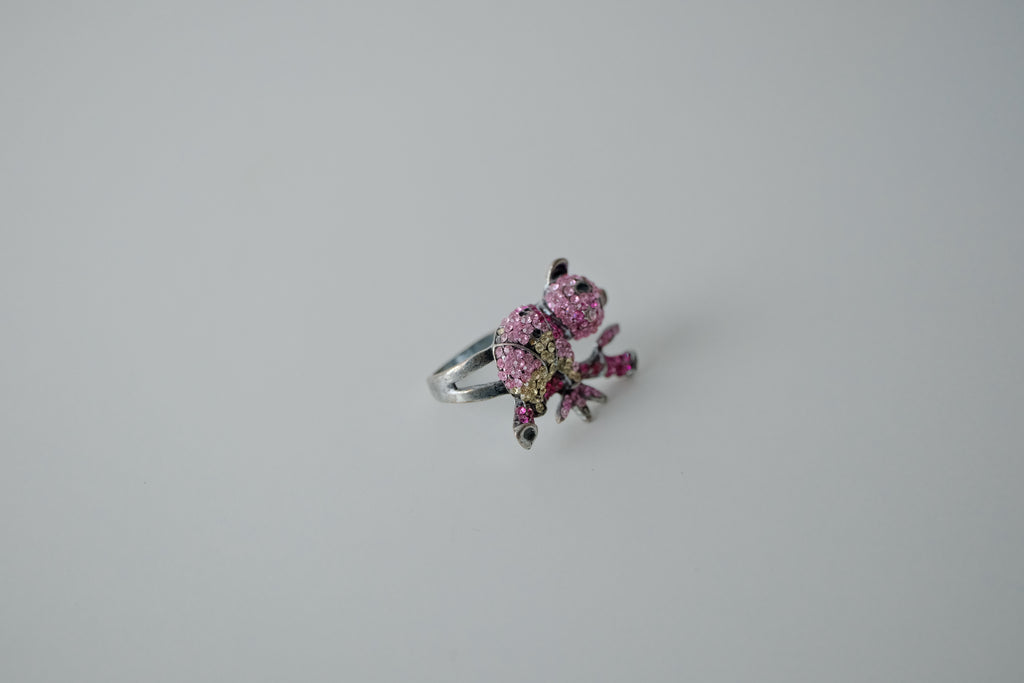 Vintage Koala Rhinestone Ring