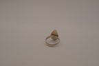 Sterling silver Larimar teardrop ring