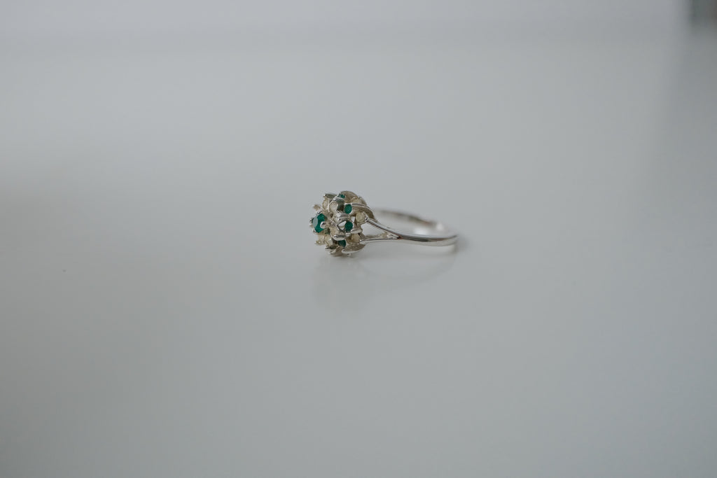 White Gold Cocktail Ring - 18K