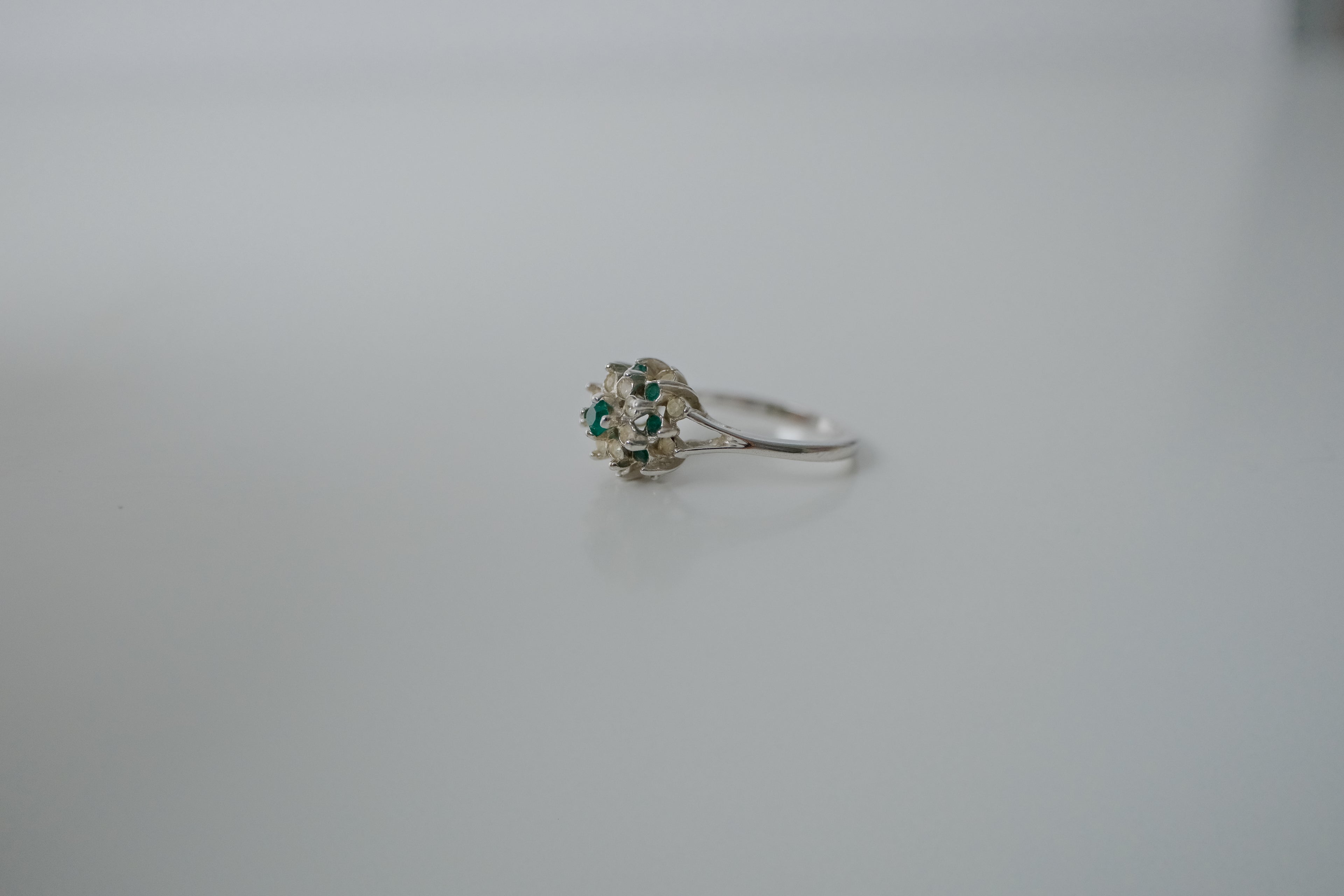 White Gold Cocktail Ring - 18K