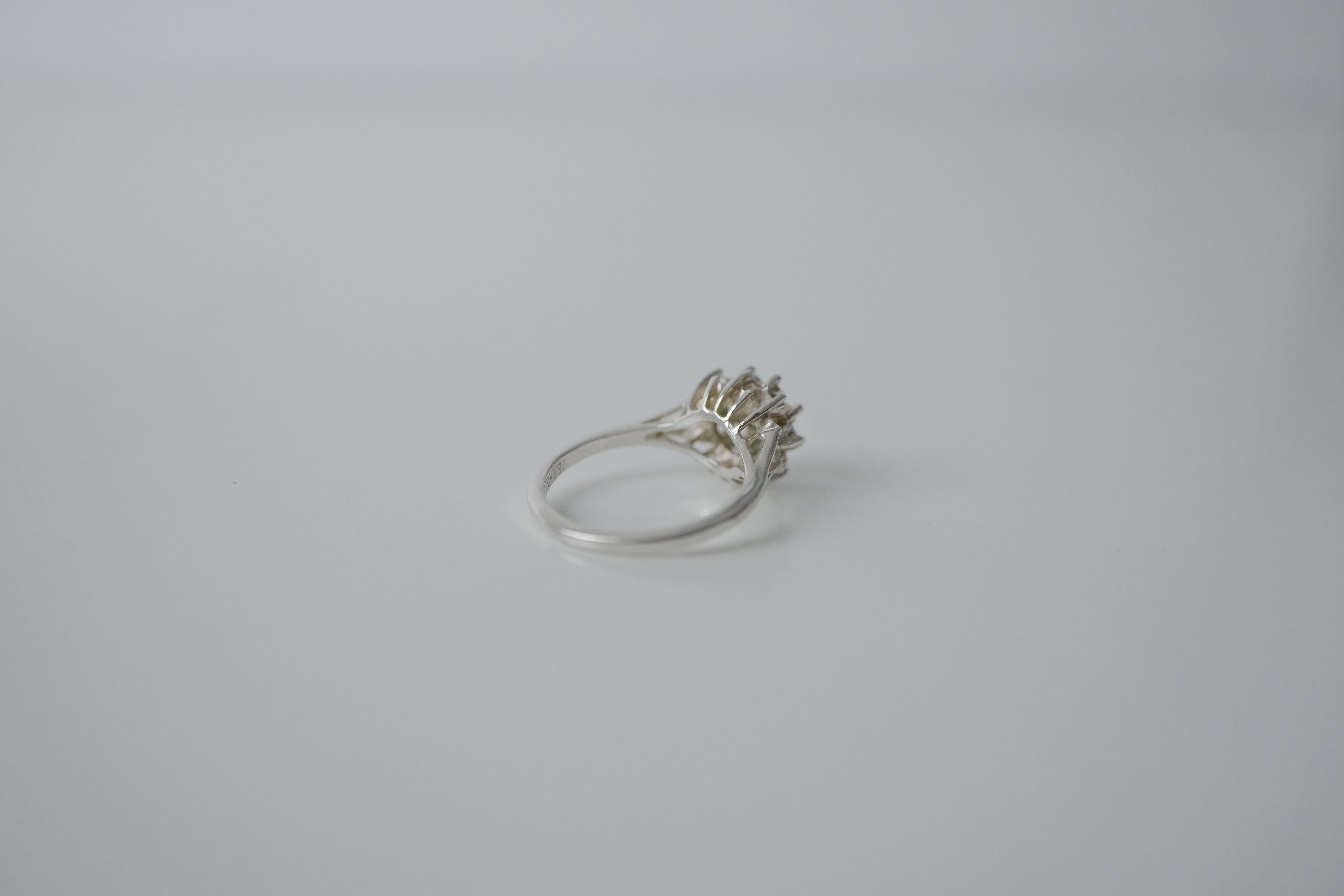White Gold Cocktail Ring - 18K