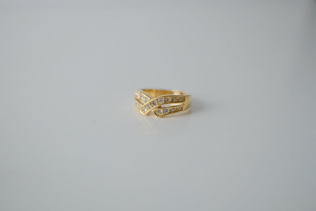 Vintage Twisted Gold Tone Ring