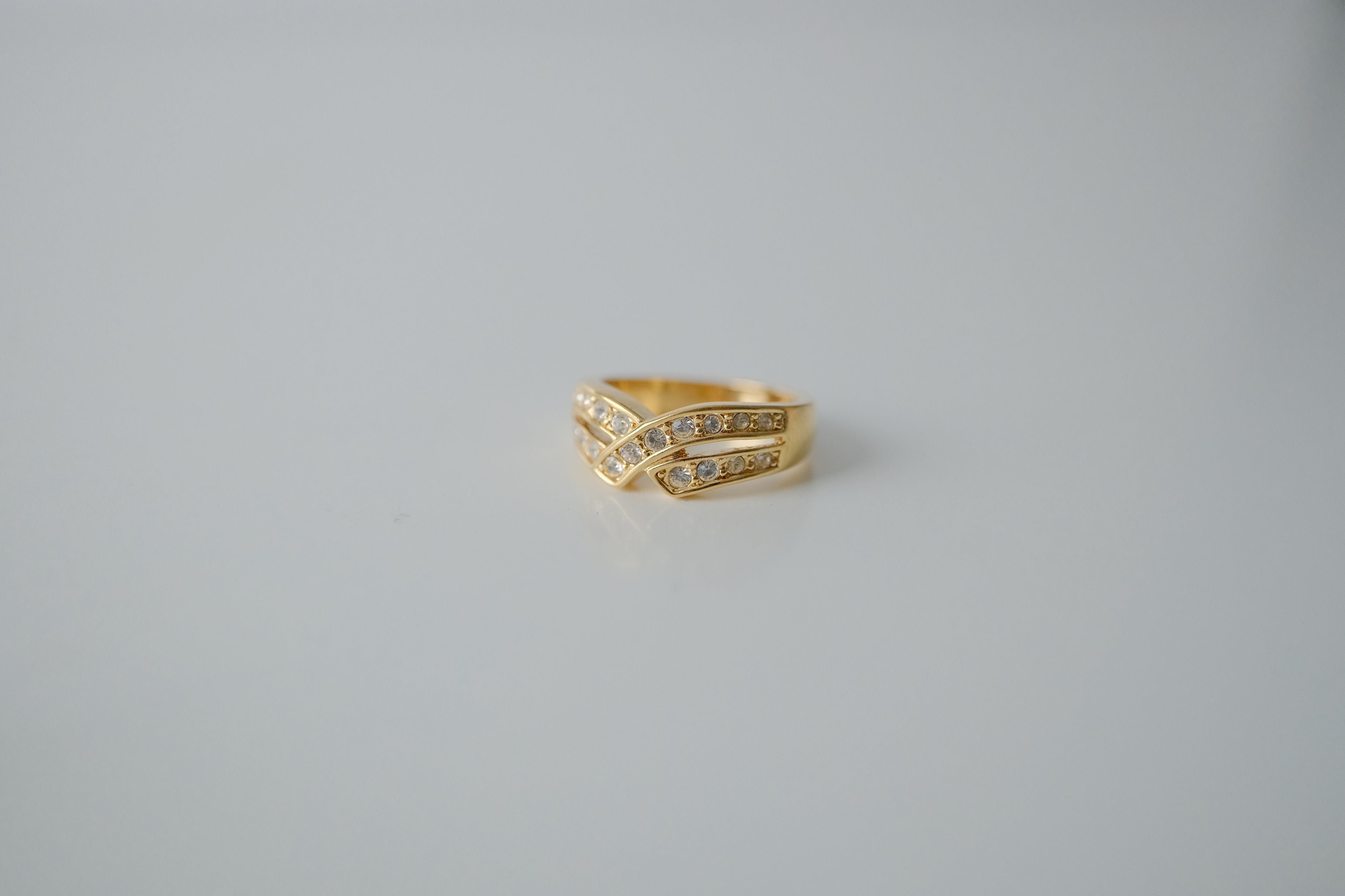 Vintage Twisted Gold Tone Ring