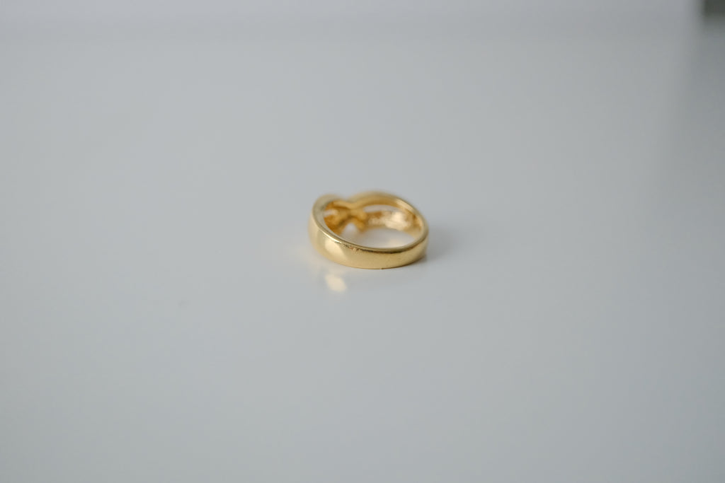 Vintage Twisted Gold Tone Ring