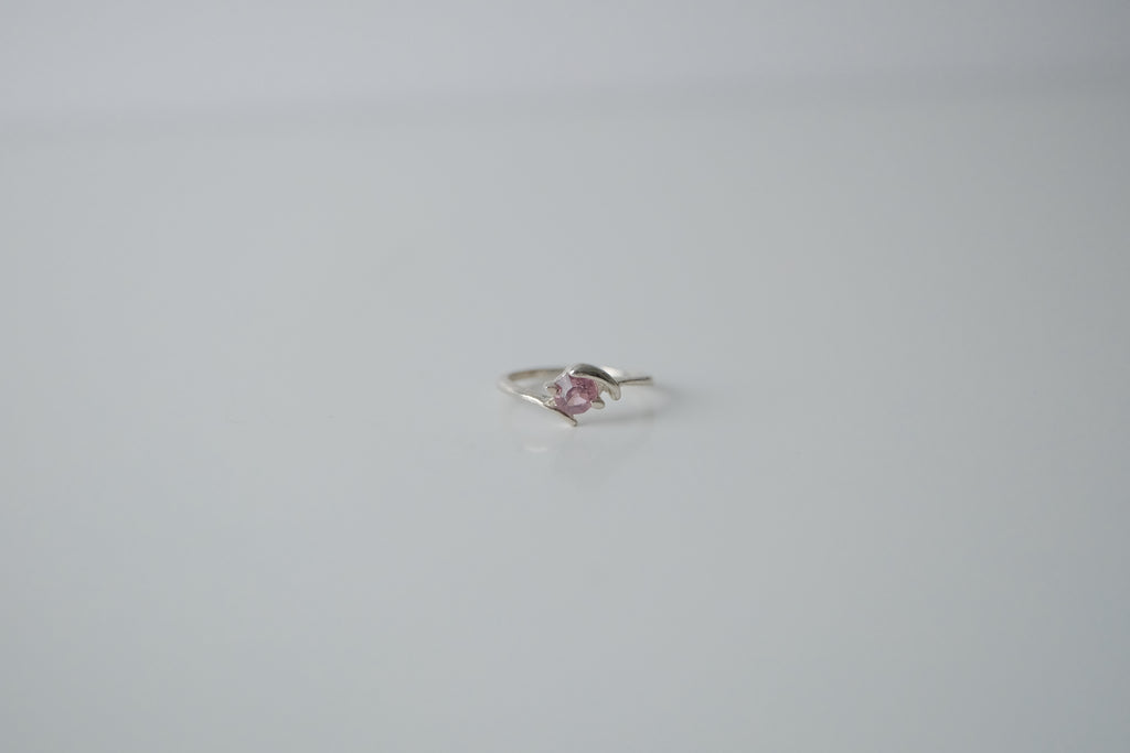 Pink Gemstone Silver Ring