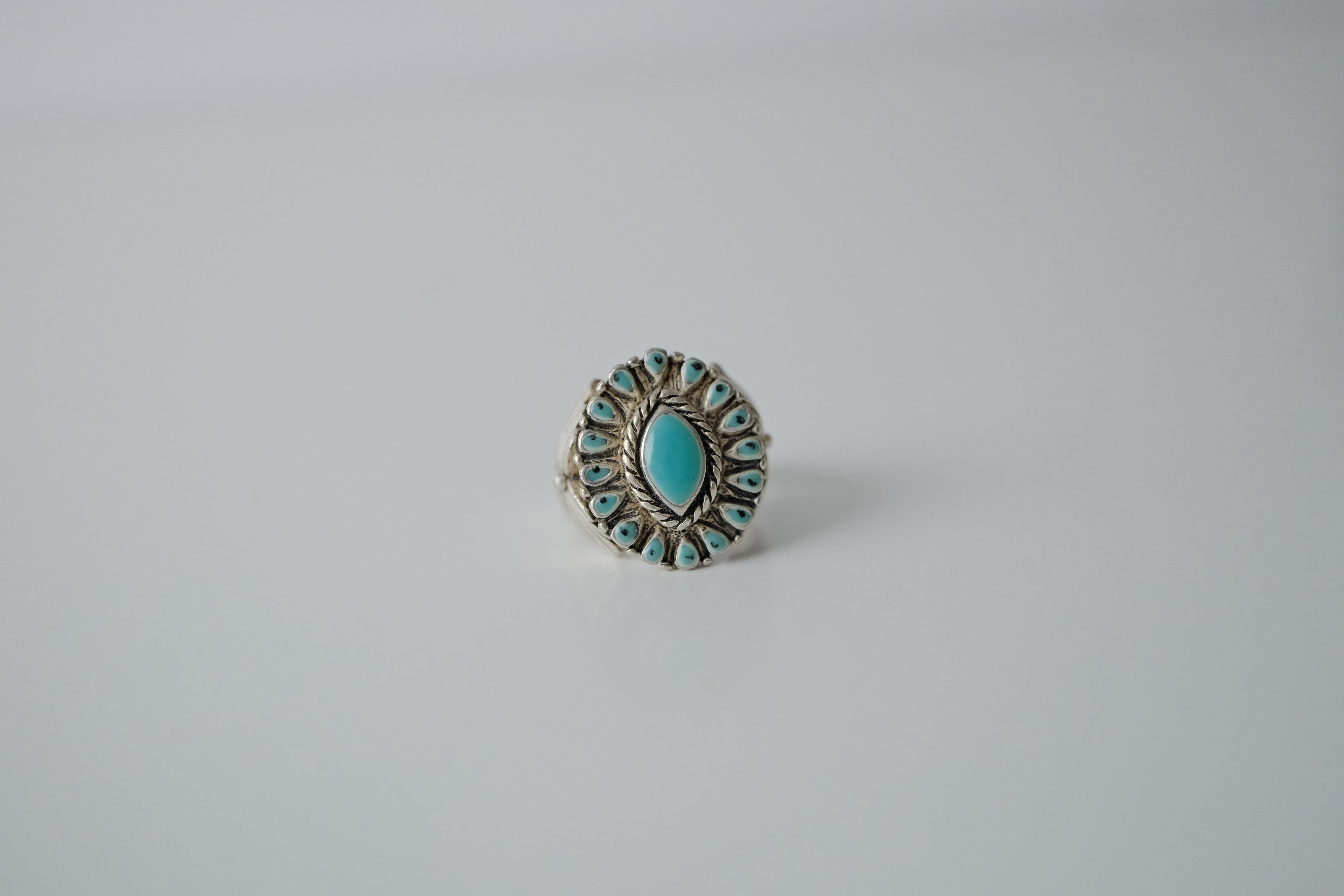 Vintage Chunky Turqouise Silver Ring