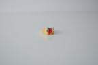 Vintage Gold Red Stone Ring