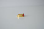 Vintage Gold Red Stone Ring