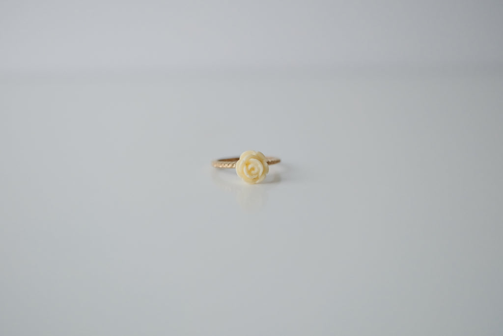 Vintage Carved Rose Gold Ring