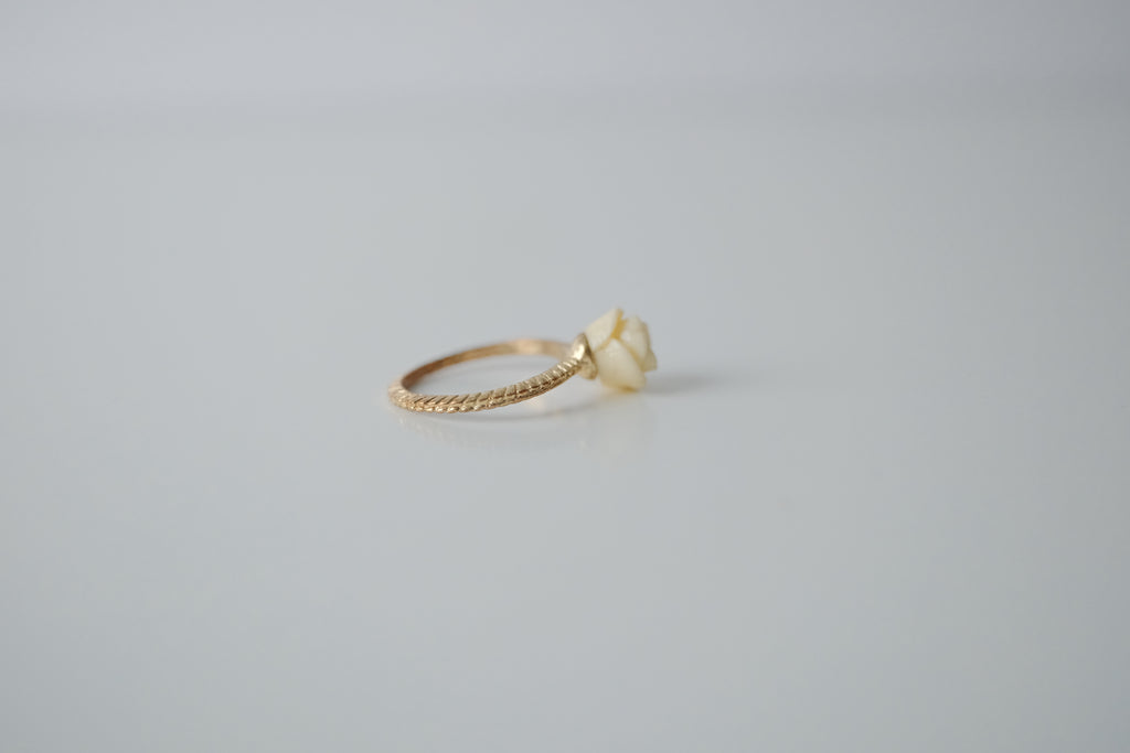 Vintage Carved Rose Gold Ring