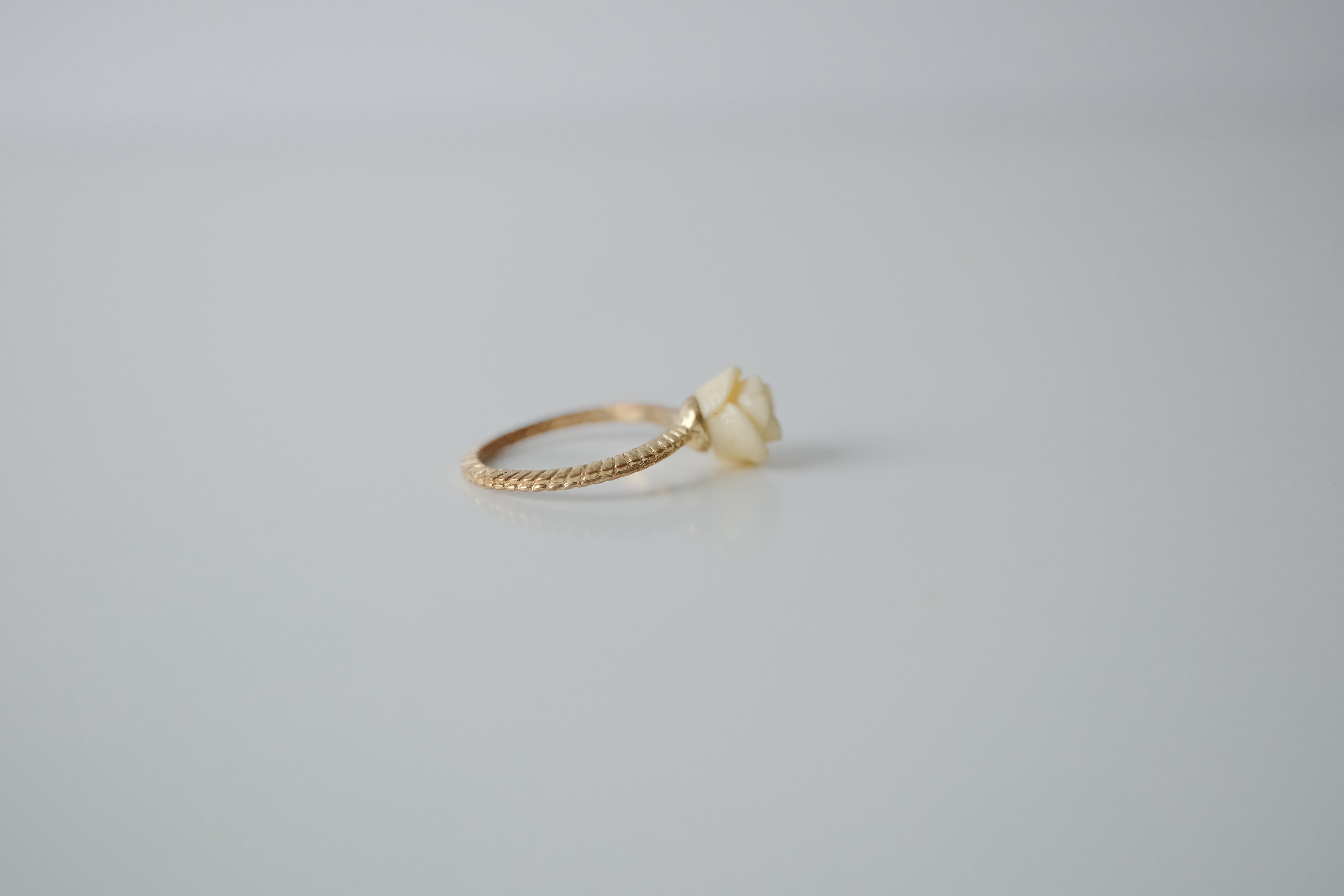Vintage Carved Rose Gold Ring