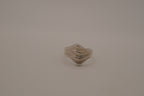 Vintage Mexican modernist sterling silver statement ring