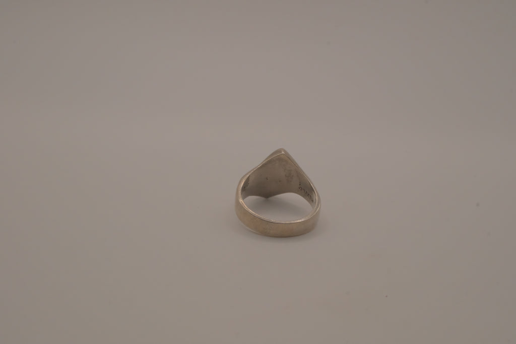 Vintage Mexican modernist sterling silver statement ring