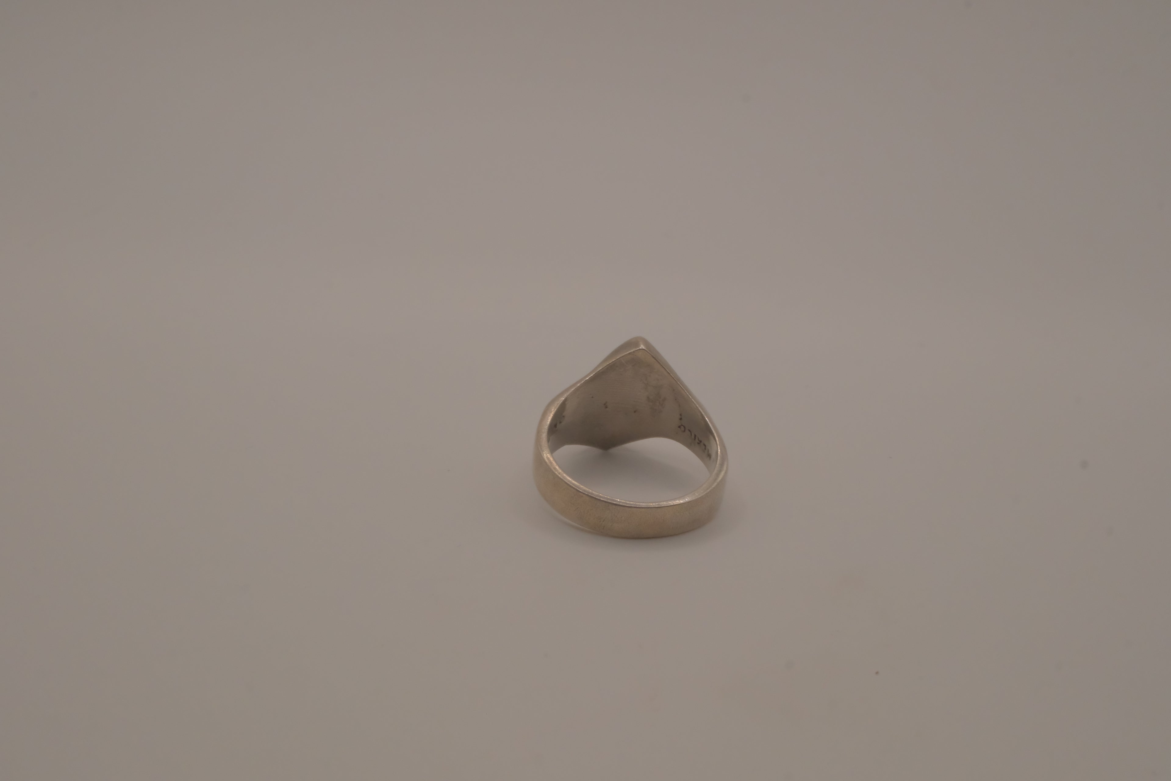 Vintage Mexican modernist sterling silver statement ring