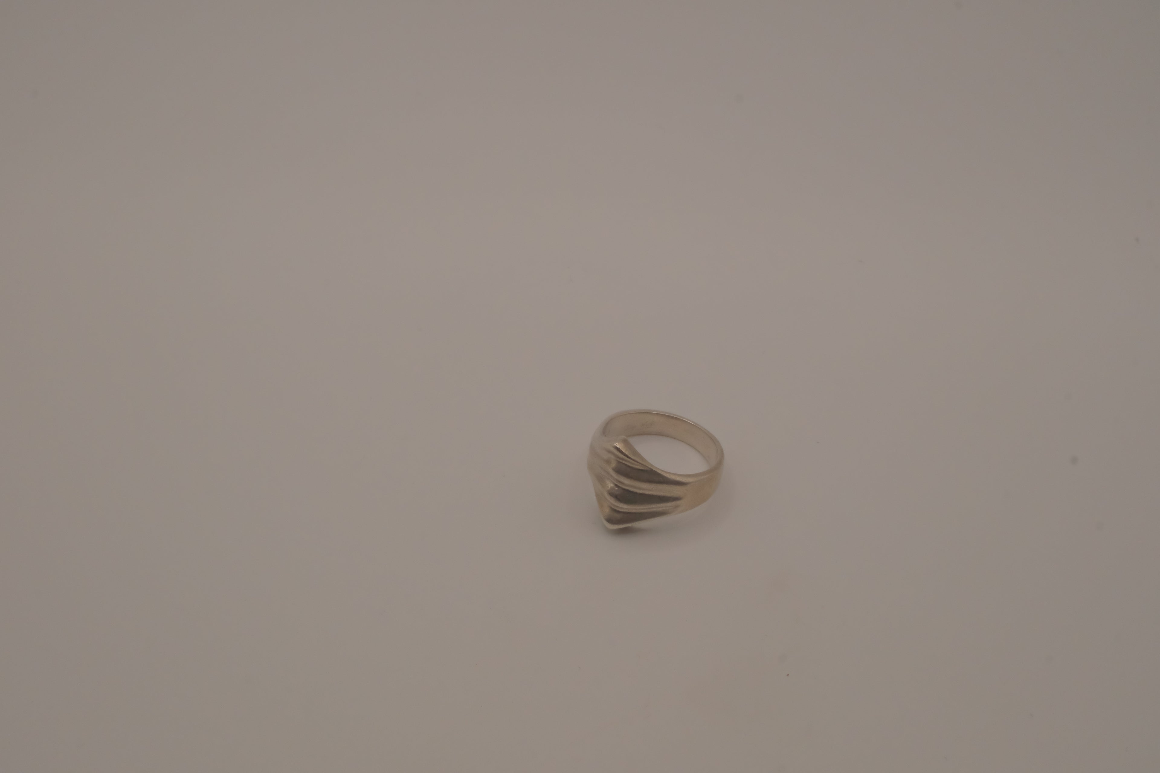 Vintage Mexican modernist sterling silver statement ring