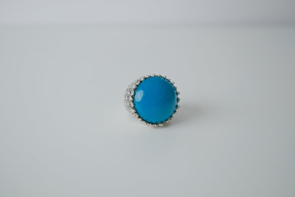 Vintage Blue Cabachon Stone Ring