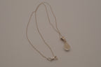 Sterling silver dainty black onyx teardrop pendant necklace