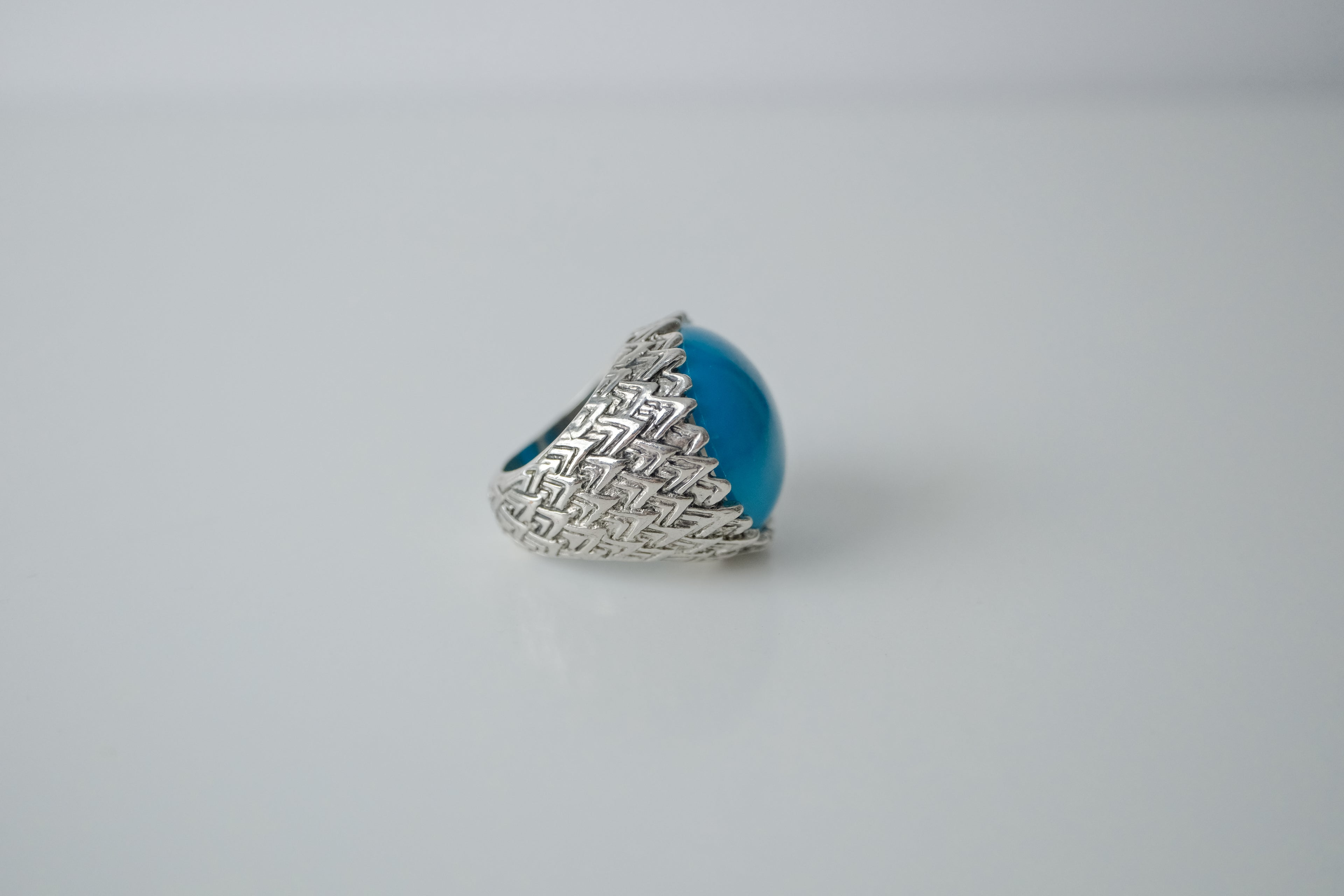 Vintage Blue Cabachon Stone Ring